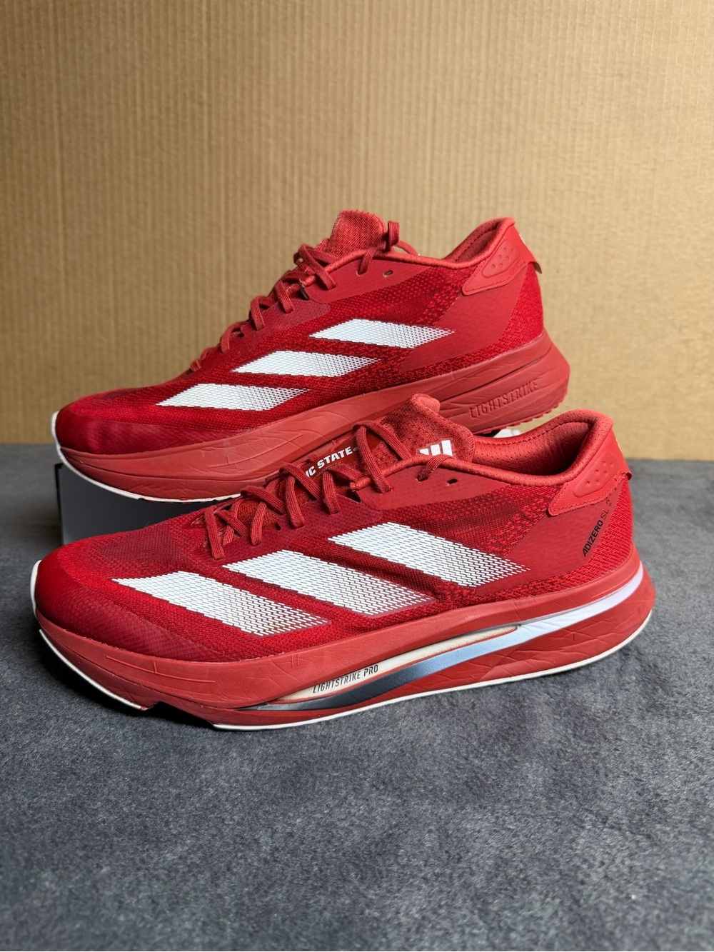 adidas Adizero SL2 NC State Wolfpack Running Shoes Red size 12